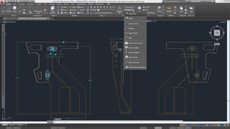 AutoCAD Mechanical - Thư viện mẫu ghi chú