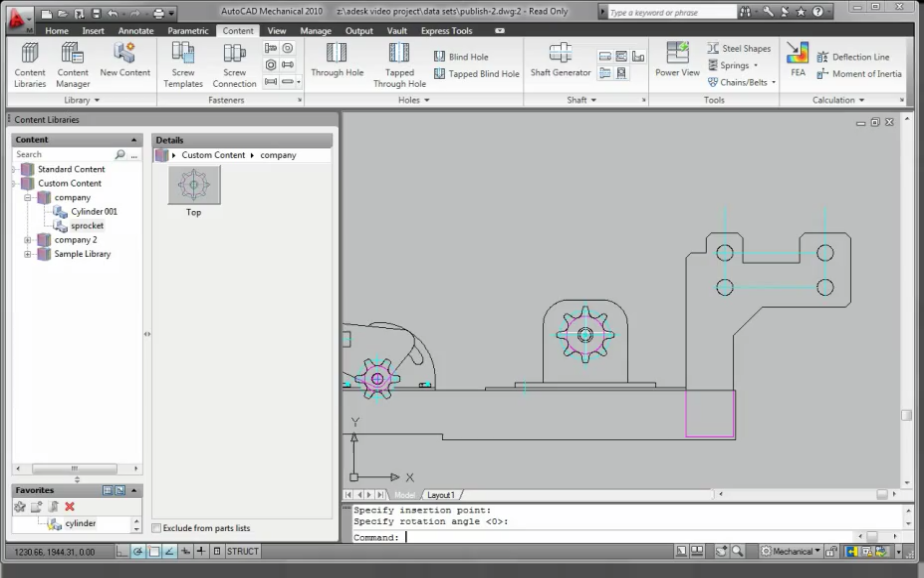AutoCAD Mechanical - Tùy chỉnh hỗ trợ xuất bản một bộ phận
