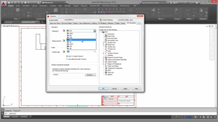 AutoCAD Mechanical - Hỗ trợ cho các tiêu chuẩn soạn thảo quốc tế