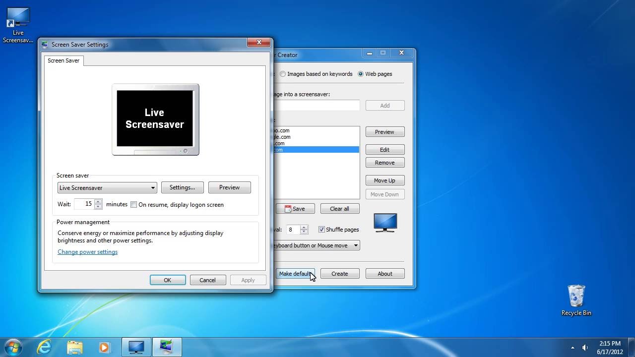 Create Screensavers Using Your Favorite Websites!