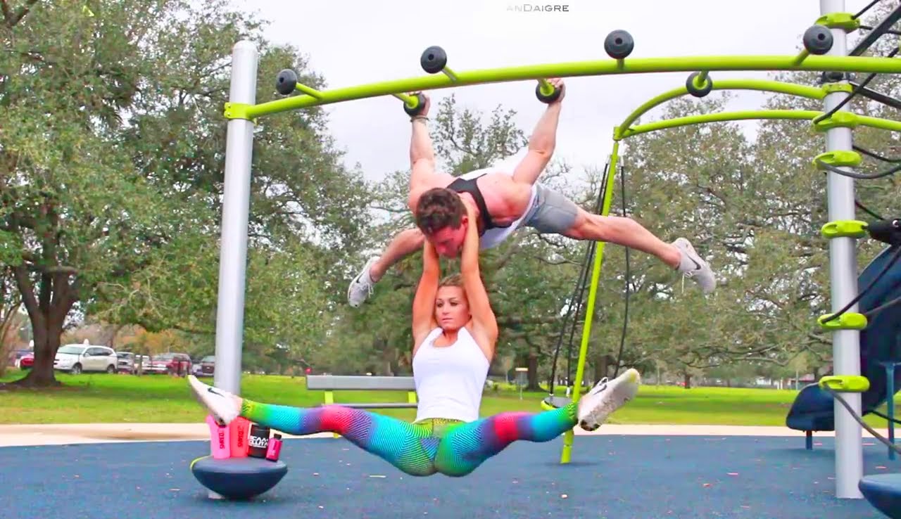 Austin Raye And Julian Daigre Use Each Other As Workout Equipment