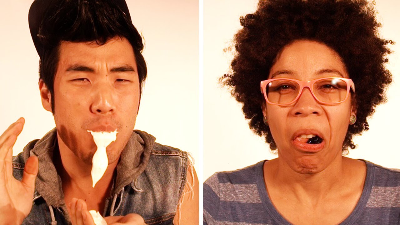 People Eating Foods They Hate In Super Slow Mo