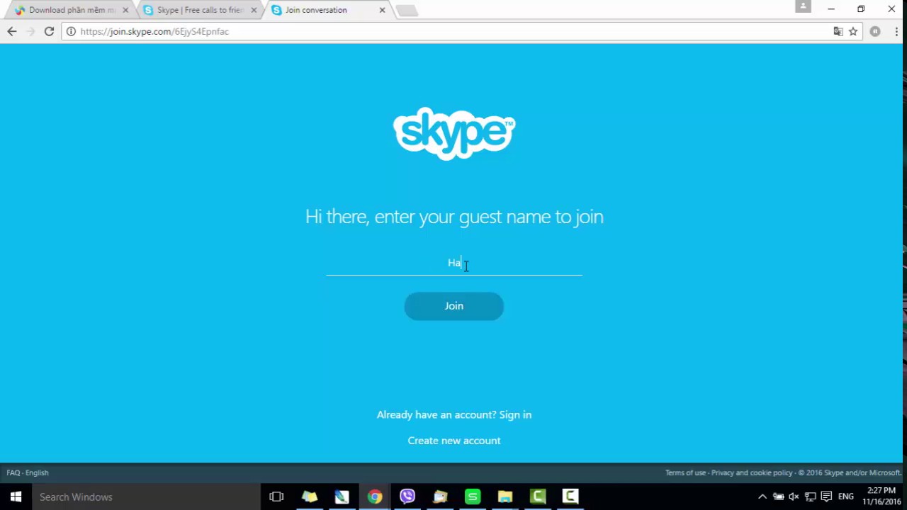 Cách chat Skype không cần tài khoản 