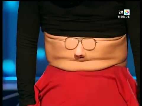 Funny stomach man