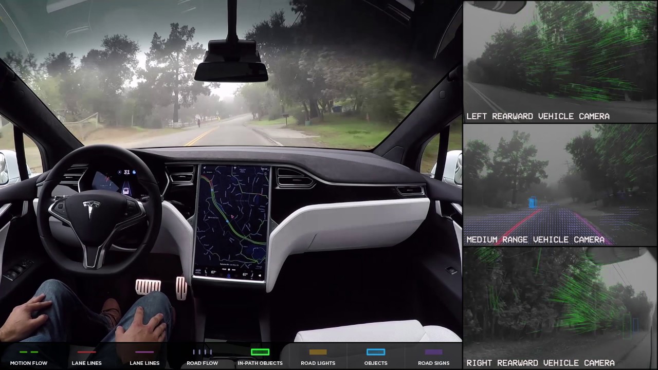 Hệ thống camera trên xe Tesla nhìn thấy những gì khi ở chế độ tự lái