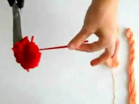 Cách quấn các loài hoa từ sợi len