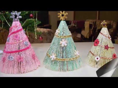 Cách làm cây thông để bàn bằng giấy mừng ngày Giáng sinh - Christmas
