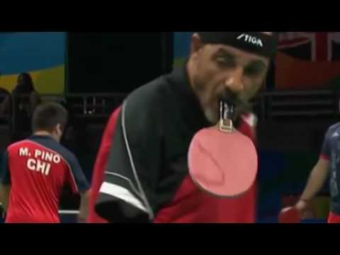 Dị nhân đánh bóng bàn bằng miệng | table tennis mouth