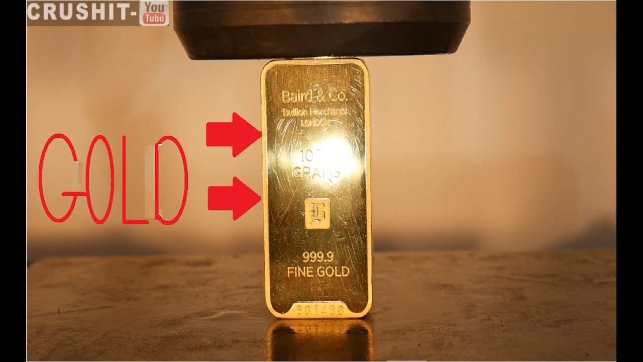 Thỏi Vàng 9999 Liệu Có Bị Máy Nén Thủy Lực Chinh Phục