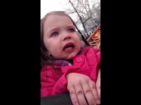 2 year old on first rollercoaster