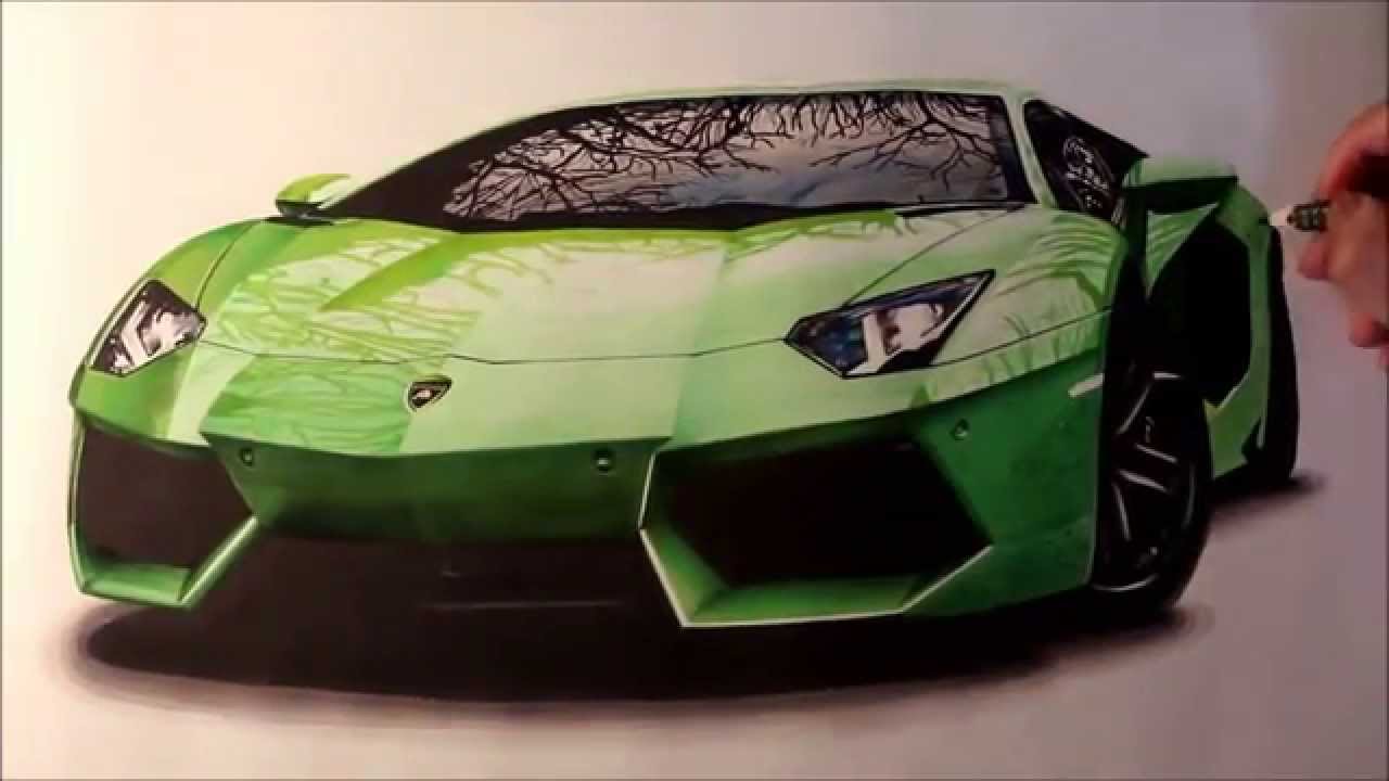 vẽ xe lamborghini aventador lp 700-4