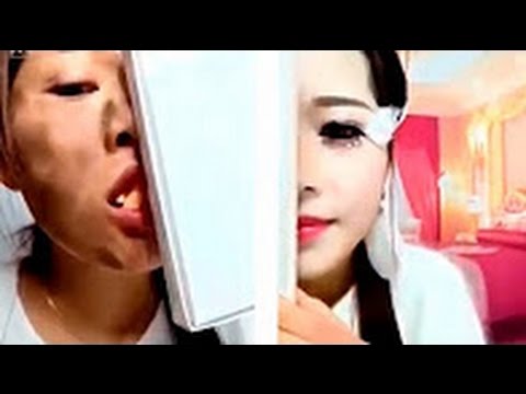 Thử thách trang điểm biến đổi nửa mặt Sức mạnh của makeup