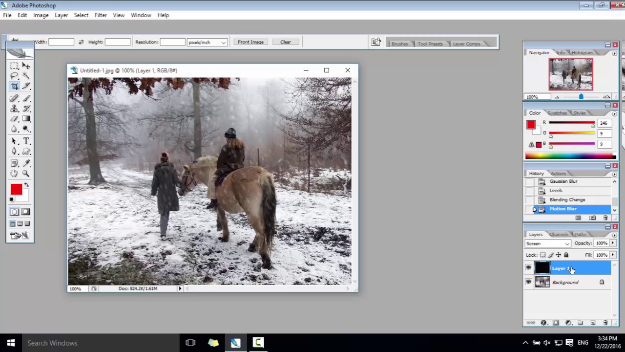 Cách tạo hiệu ứng tuyết rơi trên Photoshop 