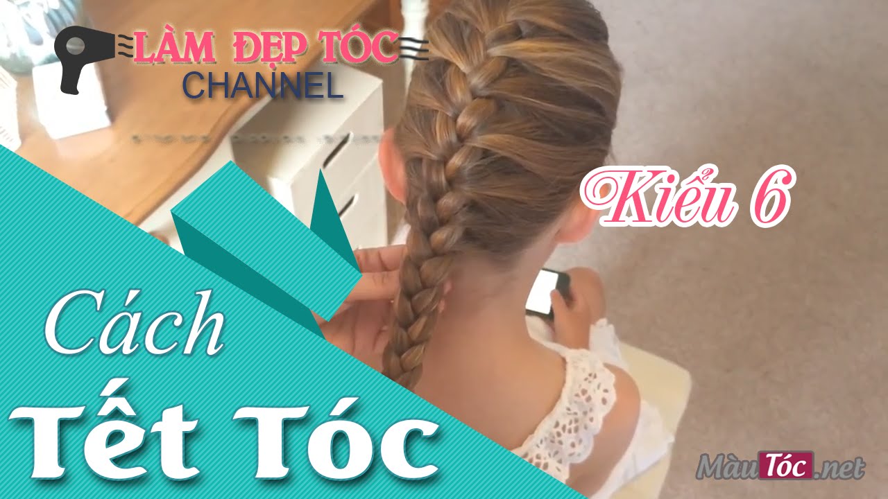 Tết tóc kiểu đuôi sam cổ điển cho bé