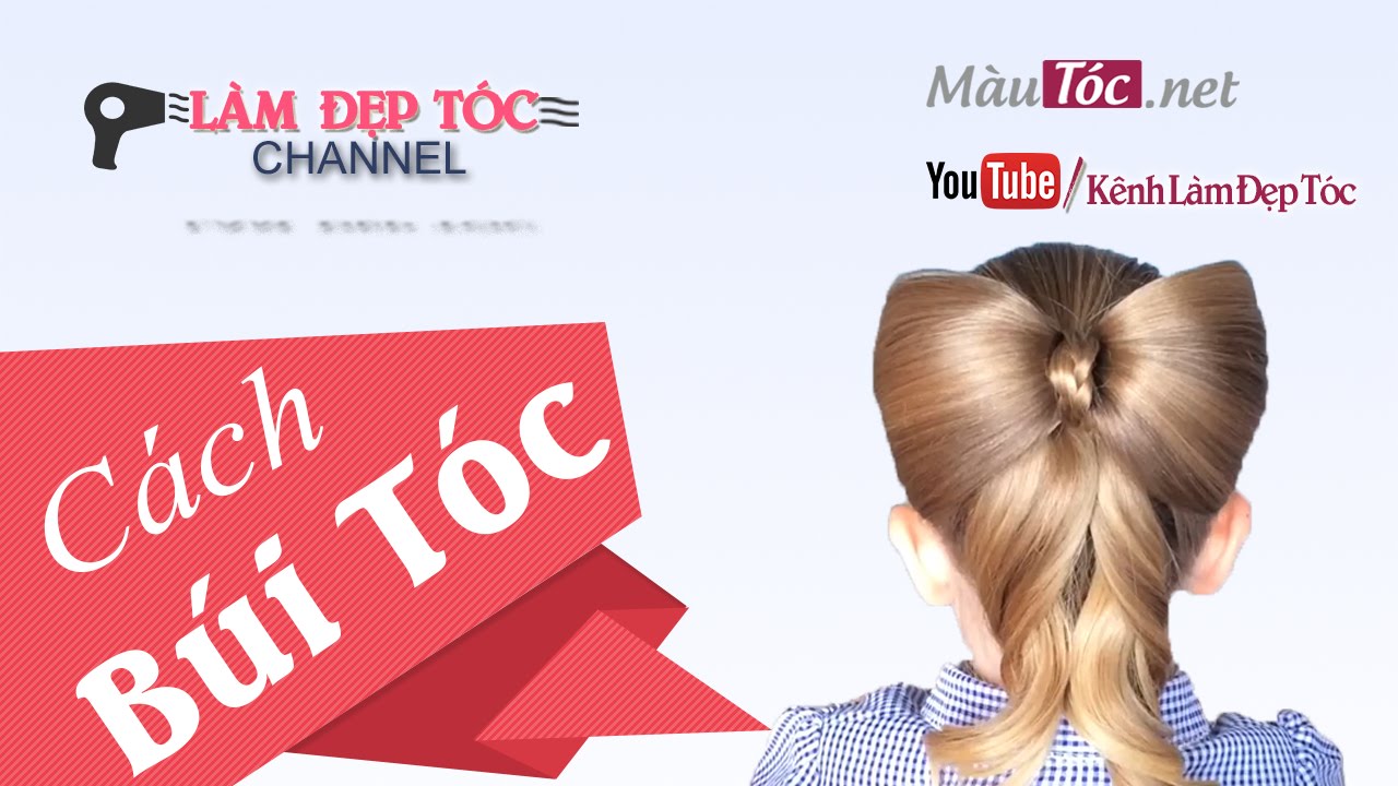 Cách tết tóc thành nơ xinh cho bé đi dự tiệc