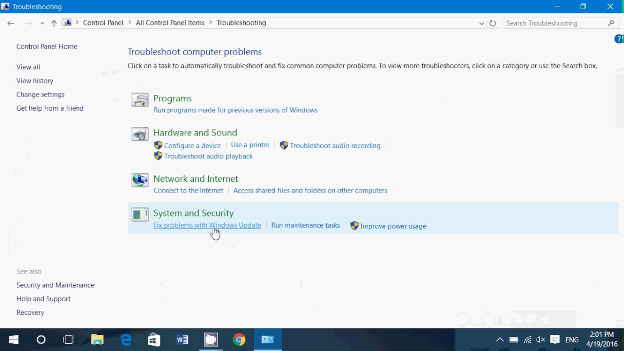 Khắc phục sự cố cập nhật với công cụ khắc phục sự cố tự động của Windows 