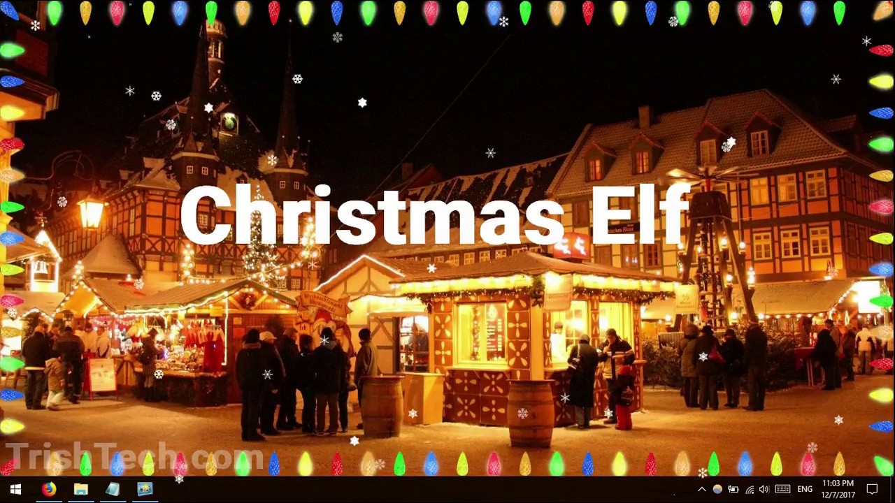 Tạo hình nền Giáng sinh băng Chrismas Elf 