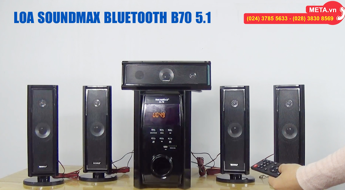 Loa bluetooth SoundMax B70 5.1 công suất 100W nghe nhạc cực chất