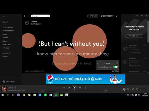 Cách bật lời bài hát với ứng dụng Spotify trên máy tính