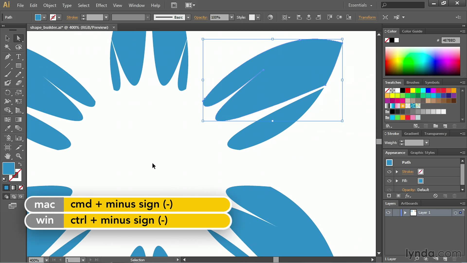 Illustrator CC: Hướng dẫn dùng Shape Builder tool | lynda.com