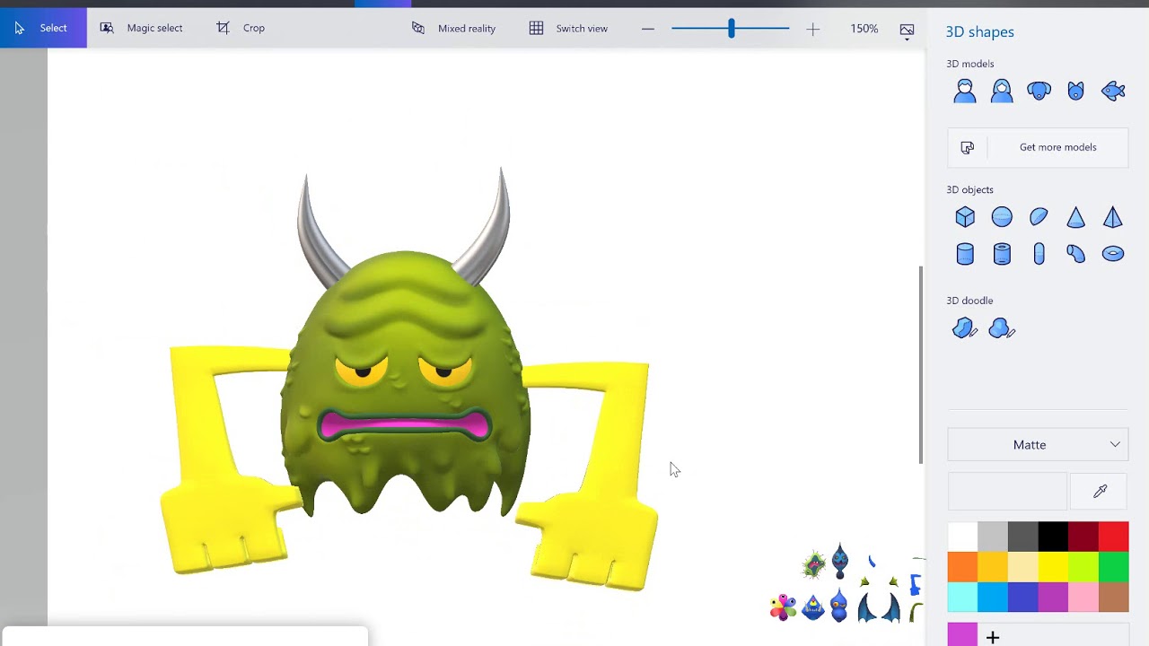 Tạo đối tượng 3D trong Microsoft Paint 3D
