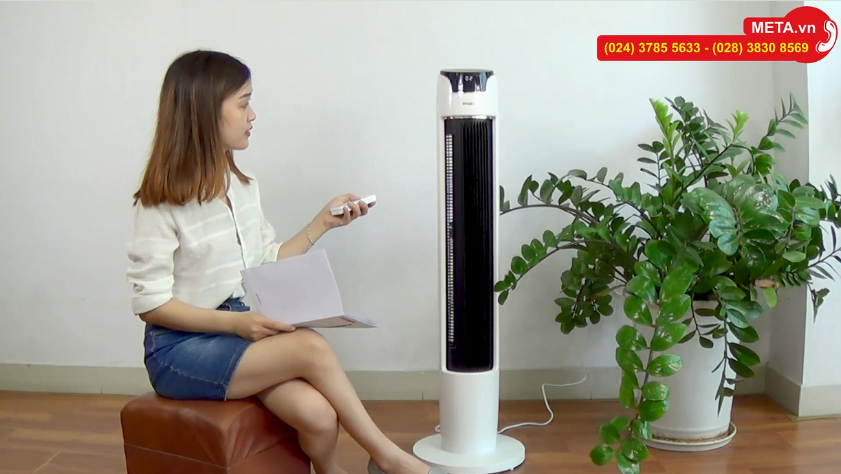 Quạt tháp Tiross TS9181 có điều khiển từ xa, 6 tốc độ gió, 3 chế độ gió