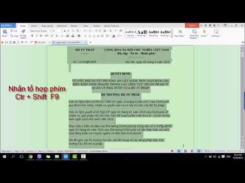 Cách xóa link, remove toàn bộ link trong Word