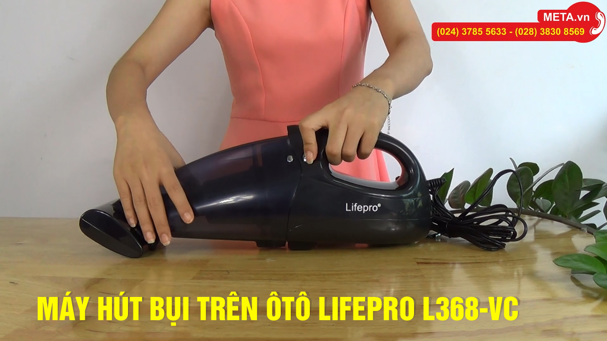 Đập hộp máy hút bụi cầm tay dùng trên ôtô Lifepro L368-VC, giá 780.000 VNĐ