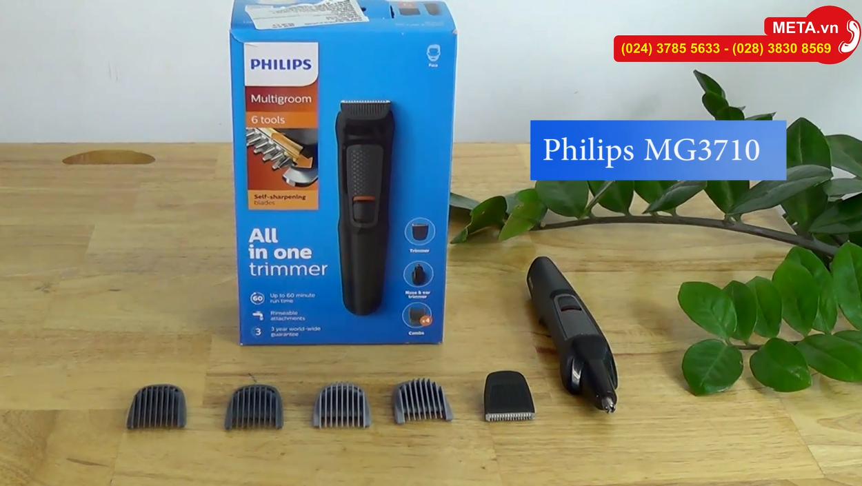 Tút lại vẻ đẹp trai với máy cạo tỉa đa năng 6 trong 1 Philips MG3710