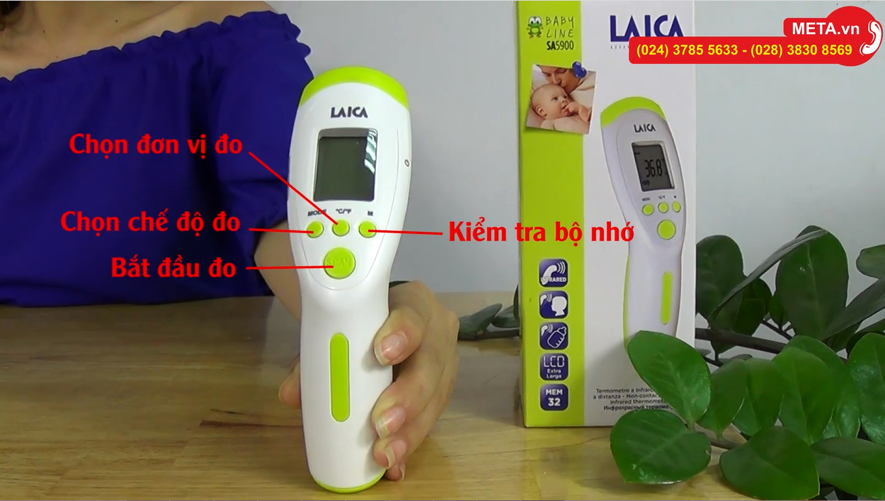 Hướng dẫn sử dụng nhiệt kế hồng ngoại đa chức năng Laica SA5900