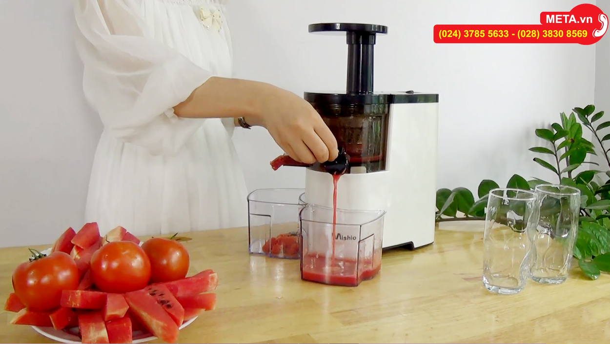 Máy ép chậm Mishio MK61 giá rẻ nhất thị trường - Ép nước trái cây, rau củ nguyên chất
