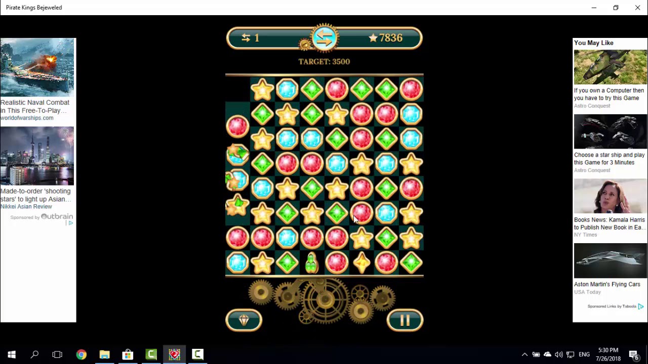 Hướng dẫn cách chơi game Pirate Kings Bejeweled