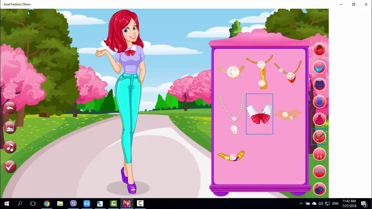 Hướng dẫn chơi game Ariel Fashion Show