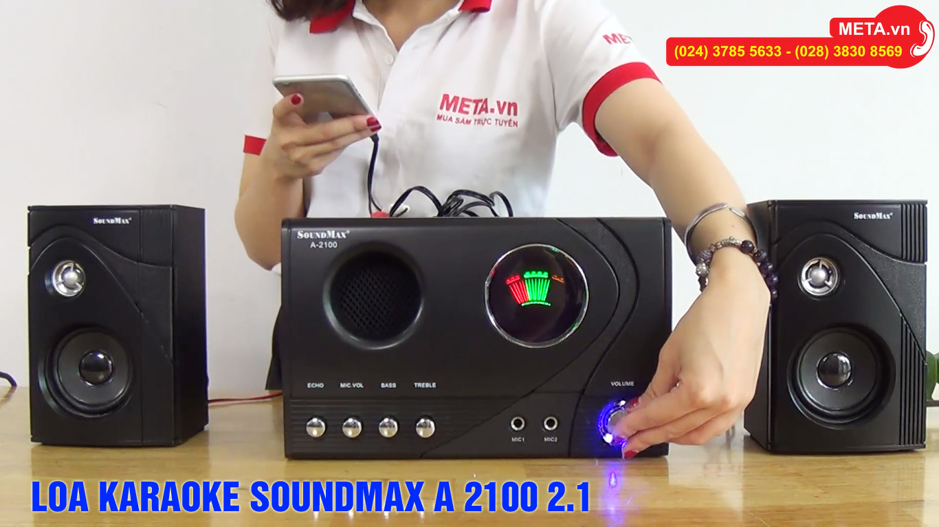 Test nhạc bộ loa Soundmax A 2100 2.1 - Nghe nhạc, xem phim, hát Karaoke