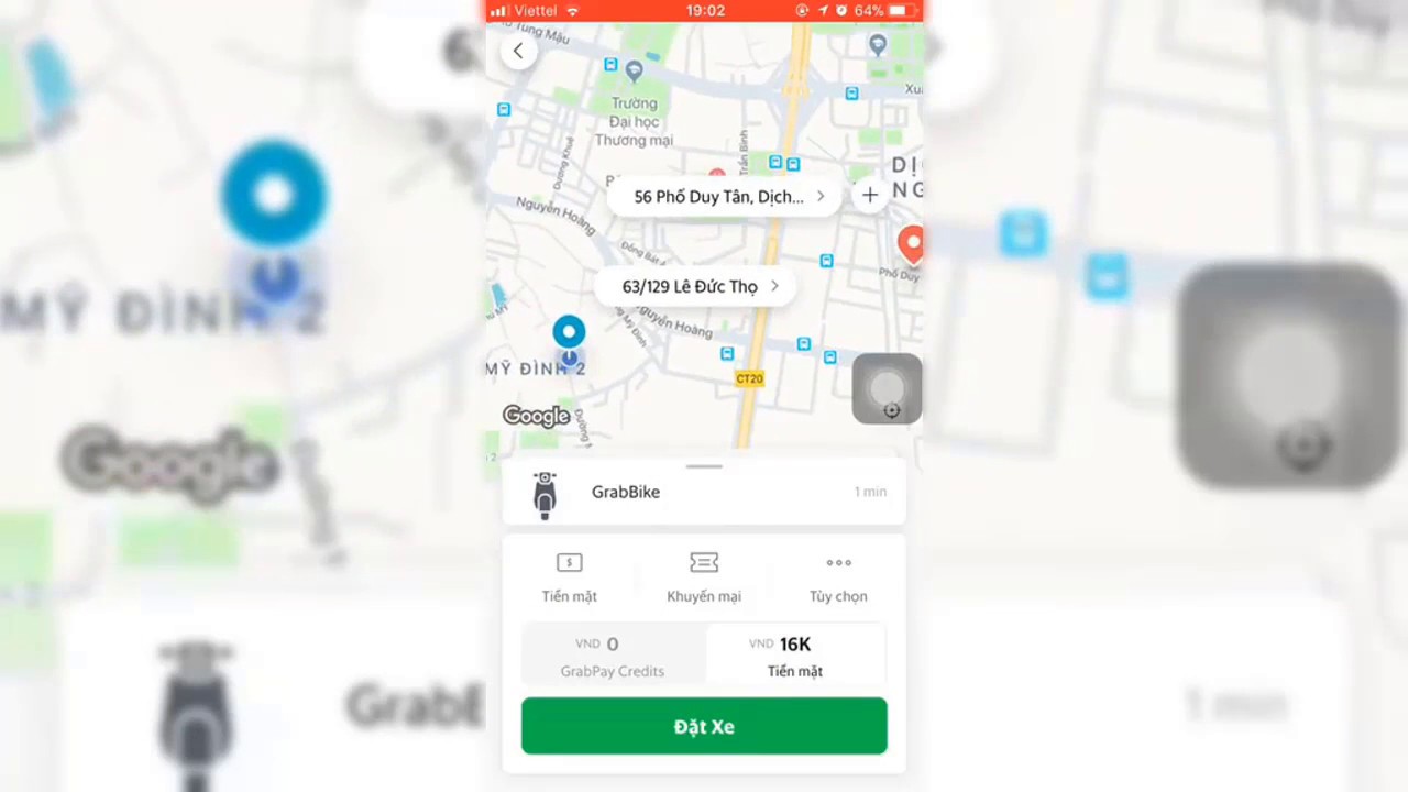 Cách đặt xe Grab bằng Google Maps