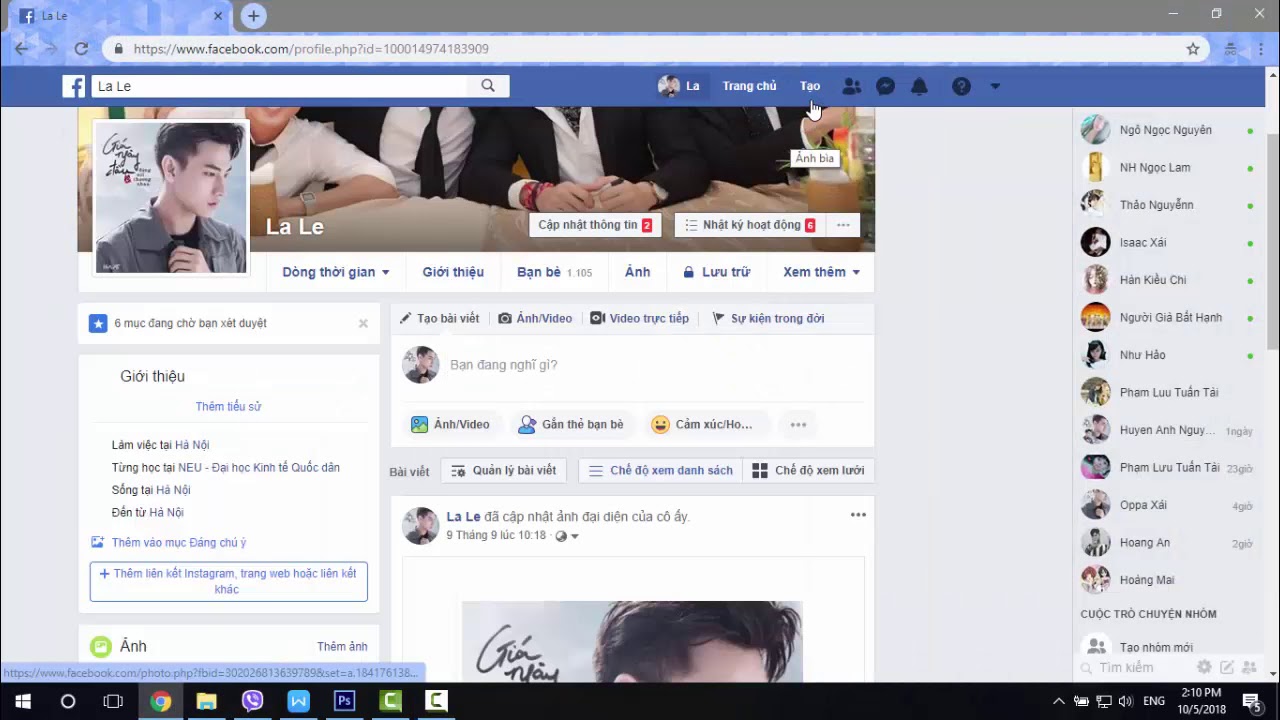 Cách đổi màu cửa sổ chat Facebook Messenger