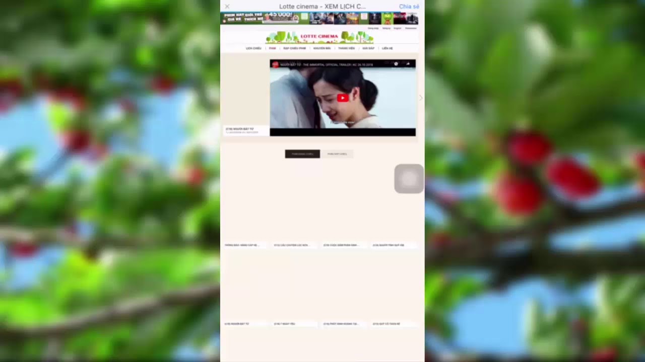 Hướng dẫn xem lịch chiếu phim trên Zalo