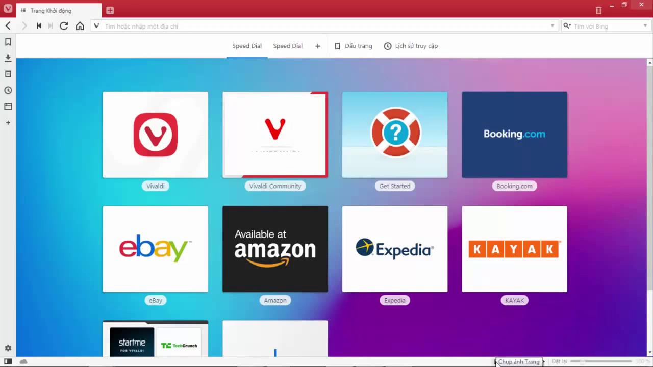 Chụp toàn bộ website mở trên Vivaldi