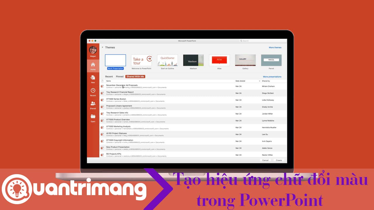 Cách tạo hiệu ứng đổi màu chữ trong PowerPoint