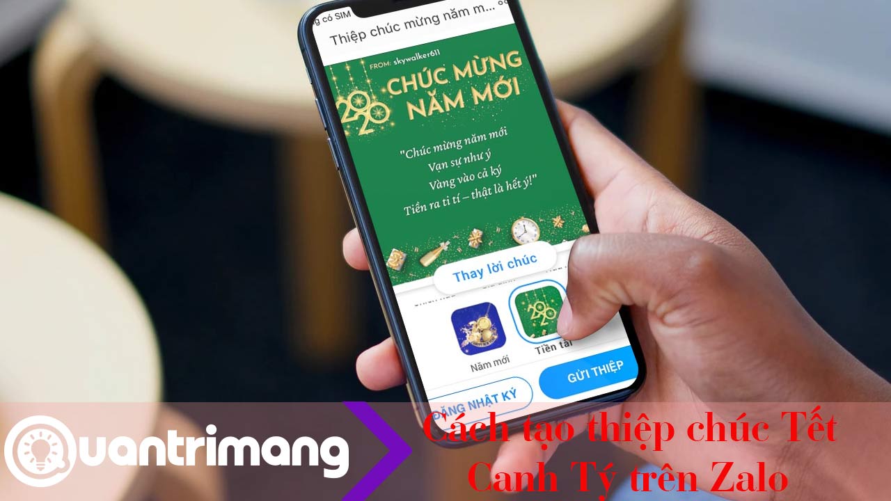 Cách gửi thiệp Tết trên Zalo
