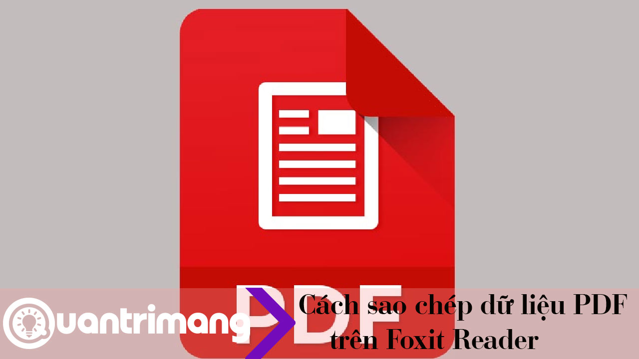 Cách sao chép dữ liệu trong PDF