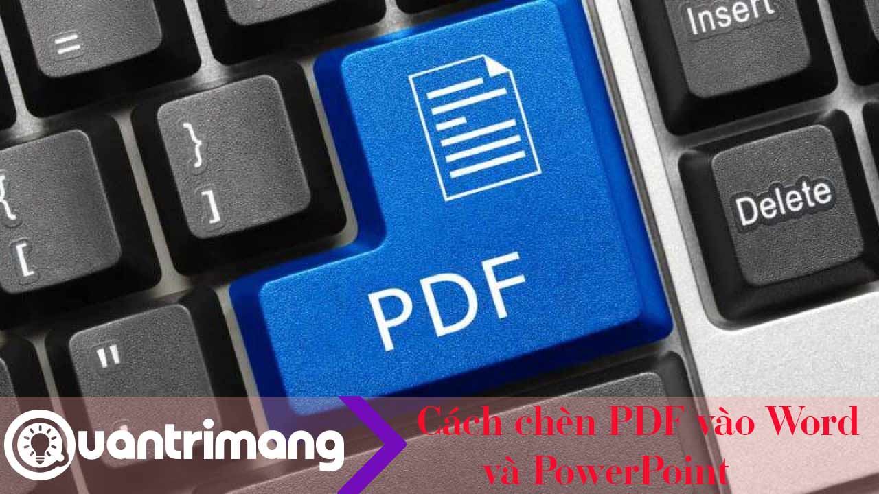 Cách chèn PDF vào Word và PowerPoint