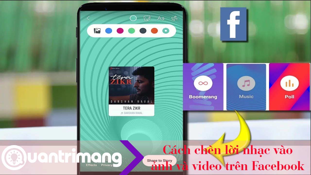 Cách chèn lời bài hát vào Story Facebook