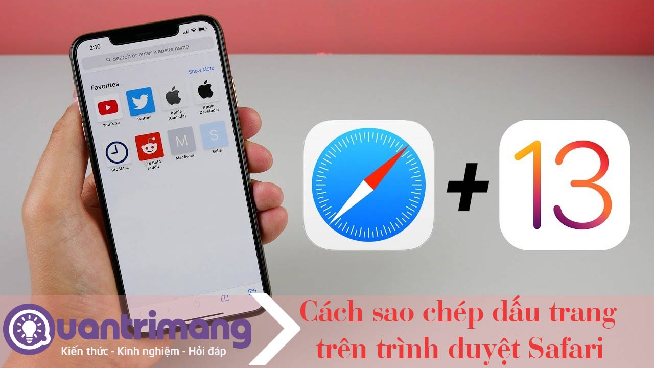 Cách sao chép dấu trang trên trình duyệt Safari