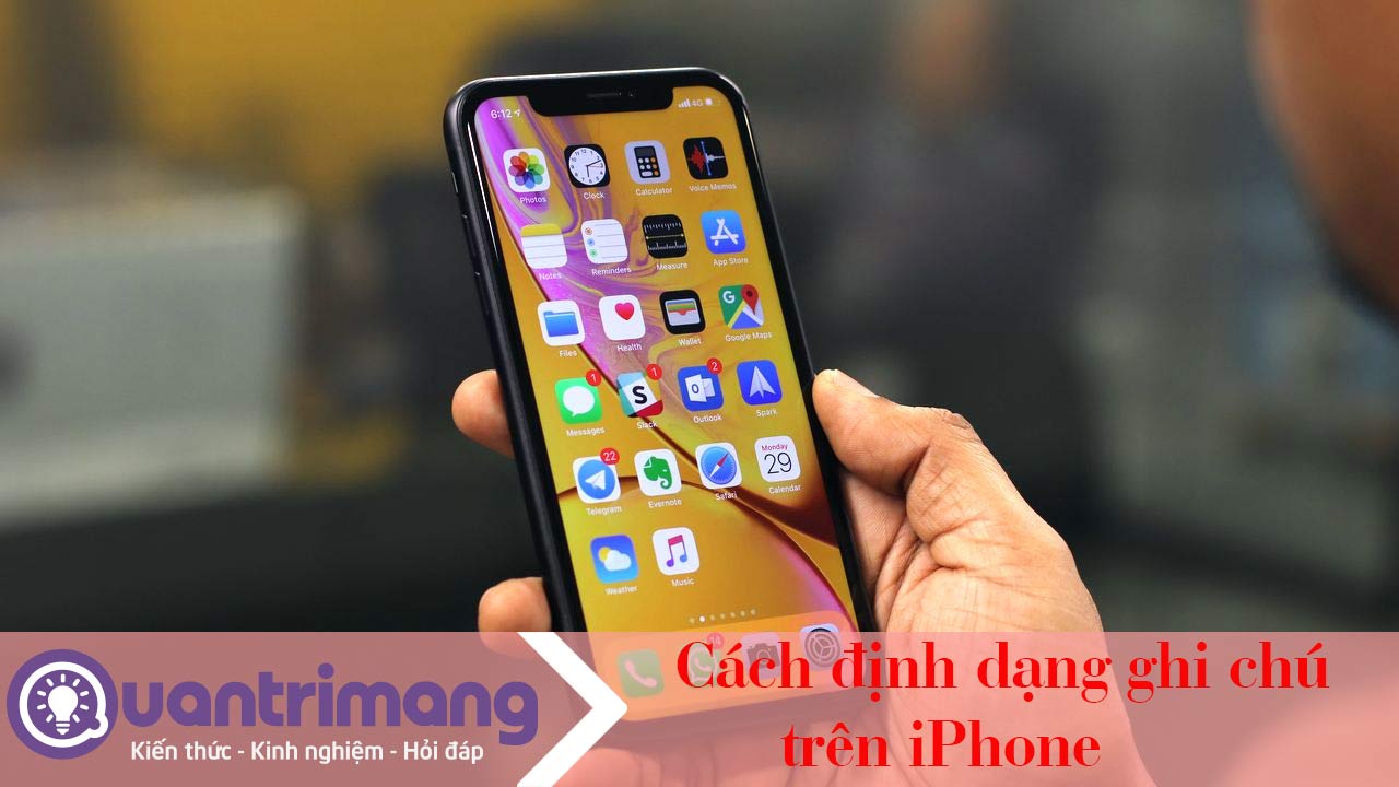 Cách định dạng ghi chú Notes trên iPhone