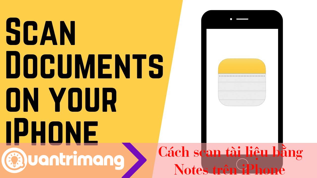 Cách scan tài liệu trên ứng dụng ghi chú iOS