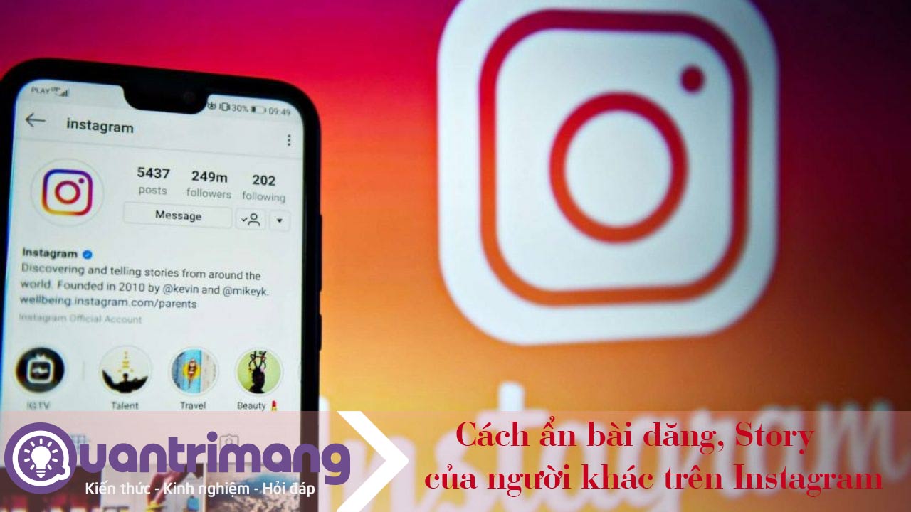Cách ẩn bài đăng, Story của người khác trên Instagram