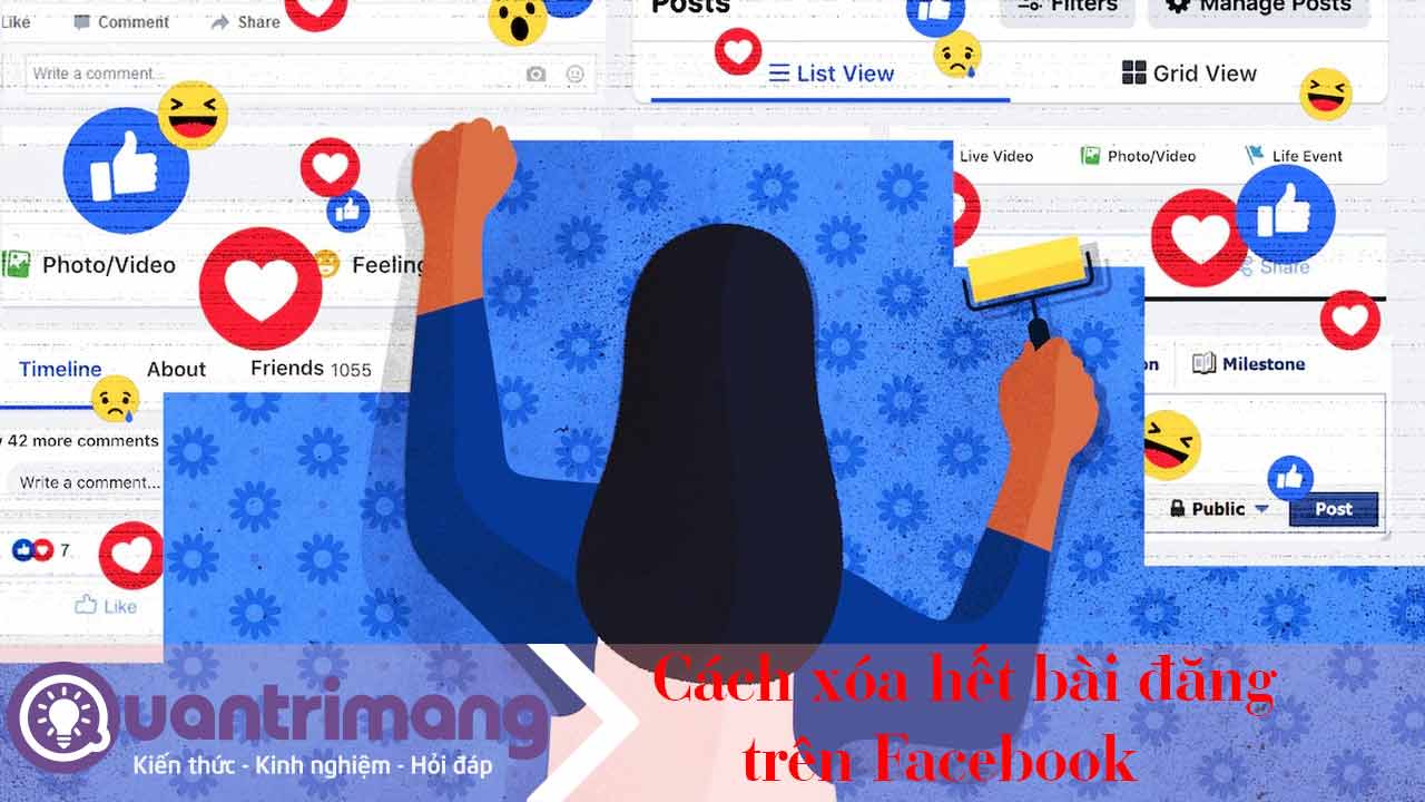 Cách xóa hết bài đăng Facebook trên điện thoại