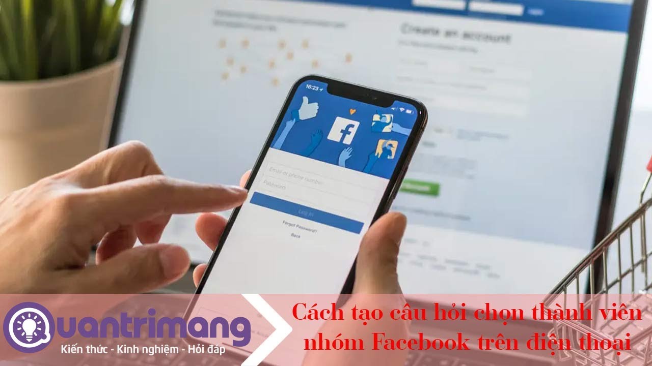 Cách tạo câu hỏi chọn thành viên nhóm Facebook trên điện thoại