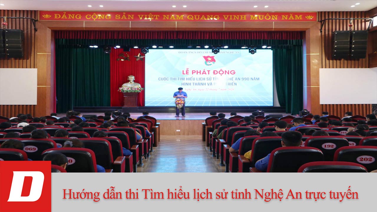 Hướng dẫn thi Tìm hiểu lịch sử tỉnh Nghệ An trực tuyến